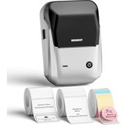 NIIMBOT B1 Étiqueteuse avec 3 Rouleaux D'étiquettes, Larges Étiquettes Autocollantes pour Maison, Cuisine, Bureau (Dont 1 Rouleau Rond 34×34 mm)
