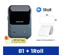 Niimbot B1 imprimante d'étiquettes Portable thermique Bluetooth code à barres QR Code autocollant papier rouleaux de couleur étiqueteuse étiquette blanche - Type Add 1WH50-30mm