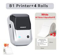 Niimbot B1 imprimante d'étiquettes thermiques sans fil auto-adhésif poche Bluetooth d'étiquettes sans encre pour autocollant d'étiquette de prix professionnel - Type Silver-50x70-3Rolls