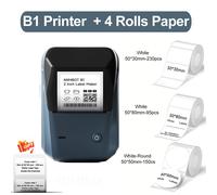 Niimbot B1 imprimante d'étiquettes thermiques sans fil auto-adhésif poche Bluetooth d'étiquettes sans encre pour autocollant d'étiquette de prix professionnel - Type D BL-3 Rolls Mix
