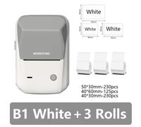 Niimbot B1 Mini imprimante thermique Portable auto-adhésive autocollant étiqueteuse imprimante de poche étiqueteuse Bluetooth Niimbot B1 - Type Gray 3Rolls Mix