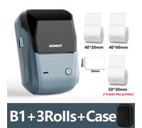 Niimbot B1 Mini imprimante thermique Portable imprimante d'étiquettes adhésives étiquettes autocollantes étiqueteuse Bluetooth étiqueteuse sans encre - Type B1 3 Rolls Case
