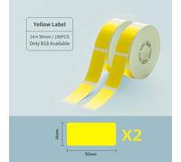 NIIMBOT B18 Imprimante d'étiquettes,rubans pour imprimante d'étiquettes à transfert thermique/étiquettes couleur,pendant longtemps sans décoloration,série 14x. - Type Yellow 14x30mm