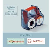 NIIMBOT B18 ruban d'étiquetage,bandes de recharge pour imprimante d'étiquettes à transfert thermique/imprimante d'étiquettes couleur,longue durée ne se décolore pas - Type Red Ribbon