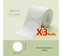 Niimbot B21 B1 Étiquettes Autocollantes Rondes Autocollant Auto-Adhésif Étanche Étiquettes Thermiques Papier Pour Niimbot Mini D'étiquettes Portable - Type 3pcs White 50x50mm