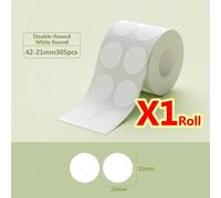 Niimbot B21 B1 Étiquettes Autocollantes Rondes Autocollant Auto-Adhésif Étanche Étiquettes Thermiques Papier Pour Niimbot Mini D'étiquettes Portable - Type White 42x21mm