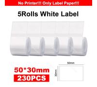 Niimbot B21 B1 imprimante d'étiquettes autocollantes thermiques multifonctionnelle adhésive auto-adhésive étiqueteuse sans fil Machine papier 5 rouleaux ensemble - Type Only 5Rolls Label B