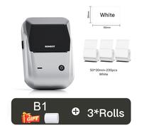 NIIMBOT B21/B1 imprimante thermique Portable 1500mAh imprimante d'autocollants sans fil avec étiquettes auto-adhésives pour codes à barres vêtements bijoux - Type B1-SV-50x30-3Rolls
