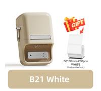 NIIMBOT B21/B1 imprimante thermique Portable 1500mAh imprimante d'autocollants sans fil avec étiquettes auto-adhésives pour codes à barres vêtements bijoux - Type B21-White Standard