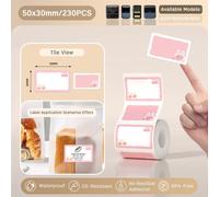 NIIMBOT B21/B203/B3S Machine d'étiquettes colorées papier d'impression étiquette auto-adhésive étanche résistant à l'huile étiquette résistante à la déchirure - Type Peach 50x30mm