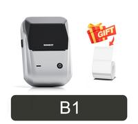 NiiMbot B21 Mini imprimante thermique sans fil d'étiquettes de codes à barres Bluetooth imprimantes d'étiquettes adhésives portables pour bureau Commercial - Type B1-Silvery