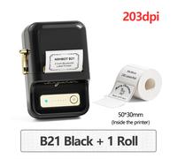 Niimbot B21 Pro 300dpi haute définition Portable Mini imprimante thermique Bluetooth auto-adhésif étiquette Photo imprimante d'autocollants - Type B21 Black 203dpi