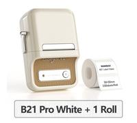 Niimbot B21 Pro 300dpi haute définition Portable Mini imprimante thermique Bluetooth auto-adhésif étiquette Photo imprimante d'autocollants - Type B21Pro White 300dpi