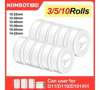 NiiMBOT D101 D11 D110 étiquette thermique autocollant blanc papier adhésif étanche 3/5/10 rouleaux papiers moins cher officiel pour imprimante