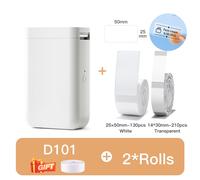 NiiMbot D101 Mini imprimante d'étiquettes thermiques Portable sans encre d'étiquettes de poche pour étude de bureau à domicile Version améliorée de D11 D110 - Type D101-2 Rolls Mixed