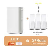 NiiMbot D101 Mini imprimante d'étiquettes thermiques Portable sans encre d'étiquettes de poche pour étude de bureau à domicile Version améliorée de D11 D110 - Type D101-WT25x78-3 Rolls