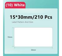 Niimbot D11/D101/D110 Mini imprimante Portable fil thermique blanc/câble/couleur/autocollant rond auto-adhésif autocollant étanche - Type 15x30mm-White