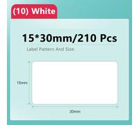 Niimbot D11/D101/D110 Mini imprimante Portable ruban blanc autocollants papiers étanche Anti-huile sans colle imprimante d'étiquettes thermiques - Type 10-15x30mm #A