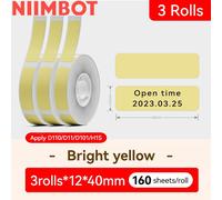 Niimbot D11 D110 D101 H1S Mini imprimante thermique d'étiquettes de poche USB Bluetooth étiquette bâton imprimante sans encre bricolage nom étiquette de prix - Type Only 3R Yellow 12x40