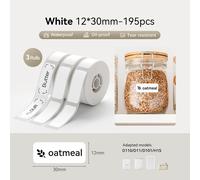 Niimbot D11 D110 D101 H1S Mini imprimante thermique d'étiquettes de poche USB Bluetooth étiquette bâton imprimante sans encre bricolage nom étiquette de prix - Type Only 3R White 12x30