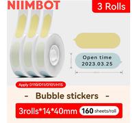Niimbot D11 D110 D101 H1S Mini imprimante thermique d'étiquettes de poche USB Bluetooth étiquette bâton imprimante sans encre bricolage nom étiquette de prix - Type Only 3R Bubble 14x40