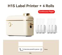 Niimbot D11 D110 D101 H1S Mini imprimante thermique d'étiquettes de poche USB Bluetooth étiquette bâton imprimante sans encre bricolage nom étiquette de prix - Type H1S 15white-6Rolls