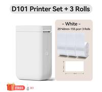 Niimbot D11 D110 D101 H1S Mini imprimante thermique d'étiquettes de poche USB Bluetooth étiquette bâton imprimante sans encre bricolage nom étiquette de prix - Type D101 25x40-3Rolls