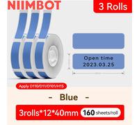 Niimbot D11 D110 D101 H1S Mini imprimante thermique d'étiquettes de poche USB Bluetooth étiquette bâton imprimante sans encre bricolage nom étiquette de prix - Type Only 3R Blue 12x40