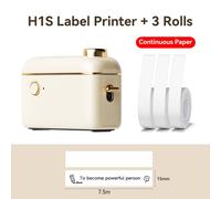 Niimbot D11 D110 D101 H1S Mini imprimante thermique d'étiquettes de poche USB Bluetooth étiquette bâton imprimante sans encre bricolage nom étiquette de prix - Type H1S 15white-3Rolls