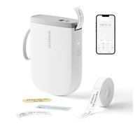 NIIMBOT D11 Étiqueteuse avec ruban adhésif, imprimante d'étiquettes Bluetooth 300 DPI, imprimante thermique portable, fabricant d'autocollants pour organiser la maison, le bureau, l'école, blanc