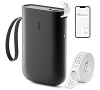 NIIMBOT D11 étiqueteuse, Portable Connexion sans Fil Plusieurs modèles Disponibles pour téléphone Facile à Utiliser Bureau Organisation Maison USB Rechargeable, Noir