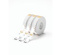 NIIMBOT D11 Lot de 3 rouleaux de ruban adhésif blanc pour étiqueteuse - 12 x 40 mm - Compatible avec imprimante d'étiquettes NIIMBOT D11 D110 - Papier thermique noir sur chat