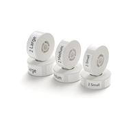 NIIMBOT D11 Lot de 6 rouleaux de papier pour étiqueteuse Blanc 1,5 x 5 cm, 1,2 x 4 cm, 1,2 x 2,2 cm, compatible avec imprimante d'étiquettes NIIMBOT D11 D110, étiquettes blanches L M S