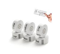 NIIMBOT D11 Lot de 6 rouleaux de ruban adhésif transparent pour étiqueteuse 1,4 x 5 cm, 1,4 x 4 cm, 1,4 x 3 cm, compatible avec imprimante d'étiquettes NIIMBOT D11 D110, étiquettes transparentes L M S