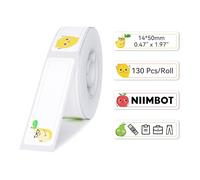 NIIMBOT D11 - Ruban d'étiqueteuse D110 - Ruban d'étiquetage autocollant de rechange 14 x 50 mm pour école et la maison, 130 étiquettes/rouleau, couleur fruit