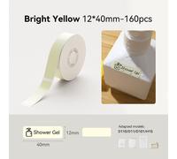 Niimbot D110/D11/H1S Mini imprimante d'étiquettes thermiques Portable de papier sans fil Machine d'autocollant étiqueteuse sans encre pour bureau maison - Type 1Roll Yellow 12x40mm