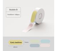 Niimbot D110/D11/H1S Mini imprimante d'étiquettes thermiques Portable de papier sans fil Machine d'autocollant étiqueteuse sans encre pour bureau maison - Type 1Roll BUBBLE14x40