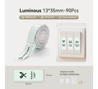 Niimbot D110/D11/H1S Mini imprimante d'étiquettes thermiques Portable de papier sans fil Machine d'autocollant étiqueteuse sans encre pour bureau maison - Type 1Roll Luminous