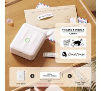 Niimbot D110/D11/H1S Mini imprimante d'étiquettes thermiques Portable de papier sans fil Machine d'autocollant étiqueteuse sans encre pour bureau maison - Type D110 White