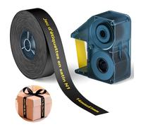 NIIMBOT Ensemble de Rubans Satinés pour étiqueteuse N1 uniquement, pour cadeaux, mariages, fêtes, emballages artisanaux, bricolage, texte doré sur ruban noir