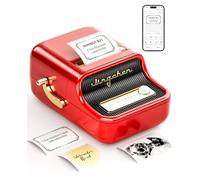 NIIMBOT Étiqueteuse avec 1 Rouleau de Ruban adhésif B21 Vintage de 5cm de Largeur pour imprimante d'étiquettes Thermiques Professionnelles (Rouge)