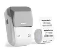NIIMBOT Étiqueteuse B1 avec ruban adhésif, imprimante d'autocollants portables de 5,1 cm pour la maison, l'école et les petites entreprises, compatible avec téléphones et PC, gris et blanc