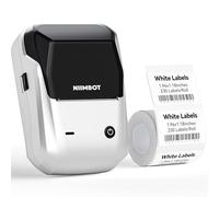 NIIMBOT Étiqueteuse B1 avec ruban adhésif, imprimante d'autocollants portables de 5,1 cm pour la maison, l'école et les petites entreprises, compatible avec téléphones et PC, gris argenté