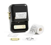 NIIMBOT Étiqueteuse B21 avec 1 rouleau de ruban adhésif vintage de 5,1 cm de large pour imprimante d'étiquettes thermiques professionnelles pour la maison, le bureau, l'organisation commerciale, noir