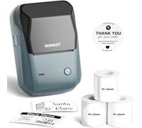 NIIMBOT Étiqueteuse portable de 5,1 cm avec 3 rubans adhésifs, imprimante d'autocollants B1 pour petites entreprises, vêtements, logo, pot, adresse, compatible avec téléphones et PC, bleu
