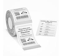 NIIMBOT Etiquette Pour B1 B2 B21 B3S B31 B4 K3, Autocollantes Etiquette 2"x 3.15" (50 * 80mm), 95 Pièces Par Rouleau, Transparent