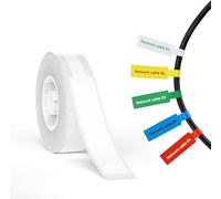 NIIMBOT Étiquettes à transfert thermique, cable étiquettes autocollantes, uniquement pour Étiqueteuse B18, ruban adhésif imperméable et durable, 12.5x 109mm-60 Pcs, Blanc