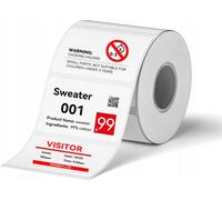 NIIMBOT Etiquettes autocollantes 50x30mm 230pcs BLANC IMPRIME 2 COULEURS pour B21Pro