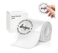 NIIMBOT Étiquettes autocollantes compatibles avec l'imprimante d'étiquettes thermiques NIIMBOT B1/B21/B3S, papier thermique pour l'école, la maison, le bureau, les petites entreprises (rond clair, 50