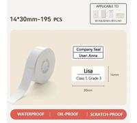 Niimbot étiquettes papier adhésif étiquettes thermiques autocollants rouleau papier auto-adhésif pour Niimbot D110 D11 D101 Mini imprimante Portable - Type 1 Roll White 14x30mm